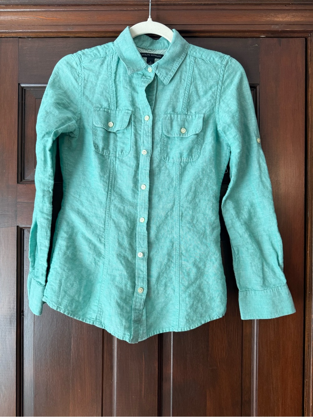 Banana Republic Mint Green Button-Up Shirt